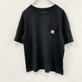 Carhartt　カーハート　LOOSE FIT　半袖Tシャツ　胸タグ　ワンポイント　クルーネック　黒　ブラック　Mサイズ　古着