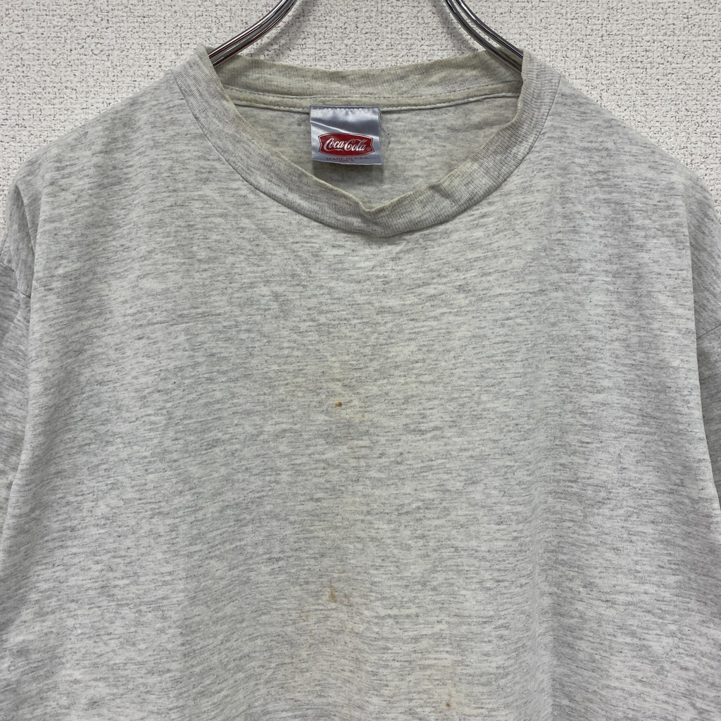 Coca Cola　コカコーラ　半袖プリントTシャツ　霜降りグレー　Lサイズ　古着