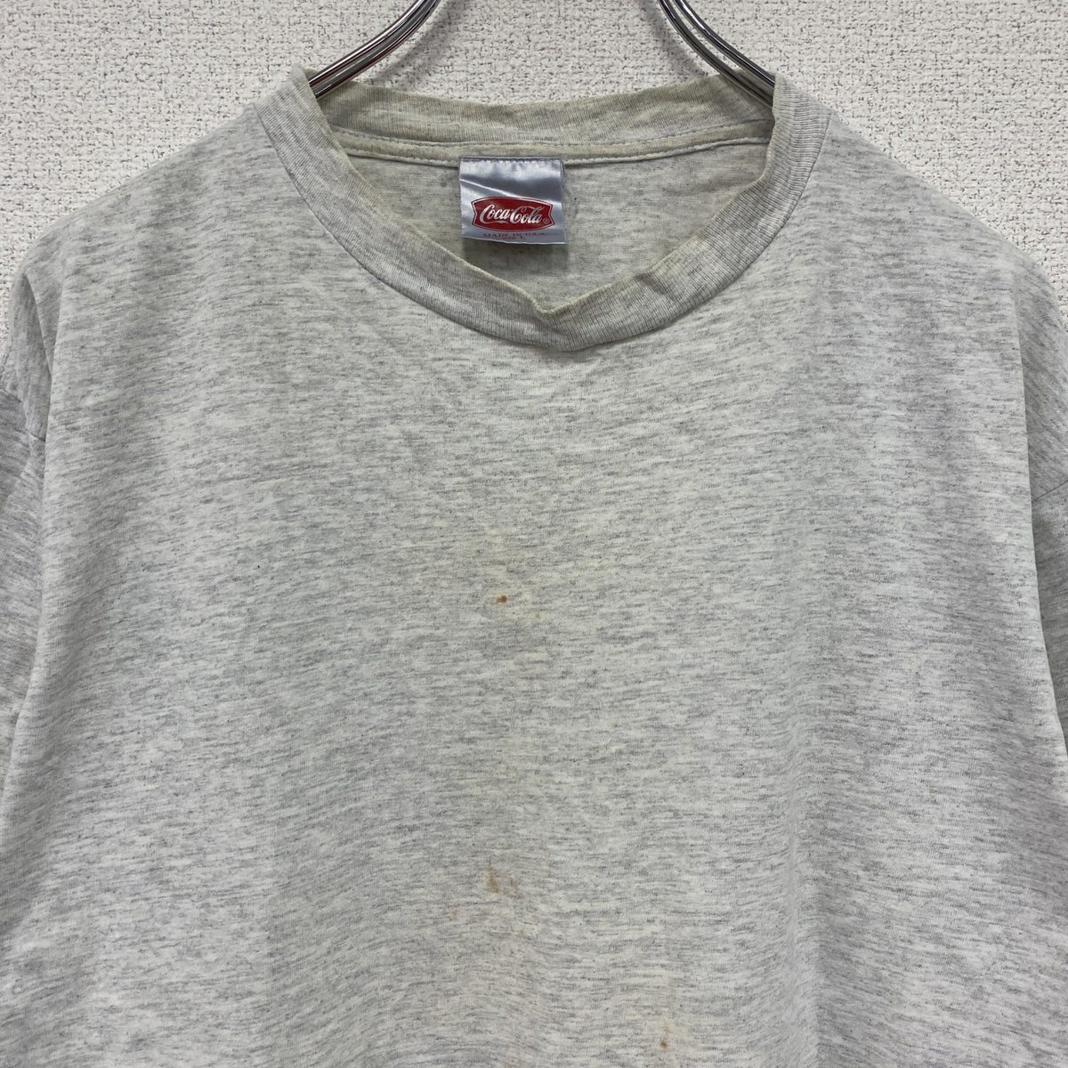 Coca Cola　コカコーラ　半袖プリントTシャツ　霜降りグレー　Lサイズ　古着