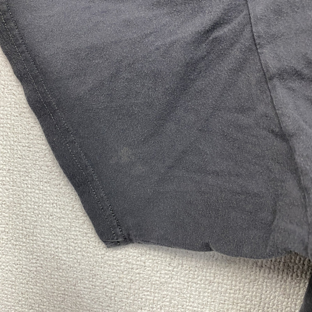 B&C　半袖プリントTシャツ　フェード　英字プリント　ビッグデザイン　クルーネック　黒　ブラック　2XLサイズ　古着