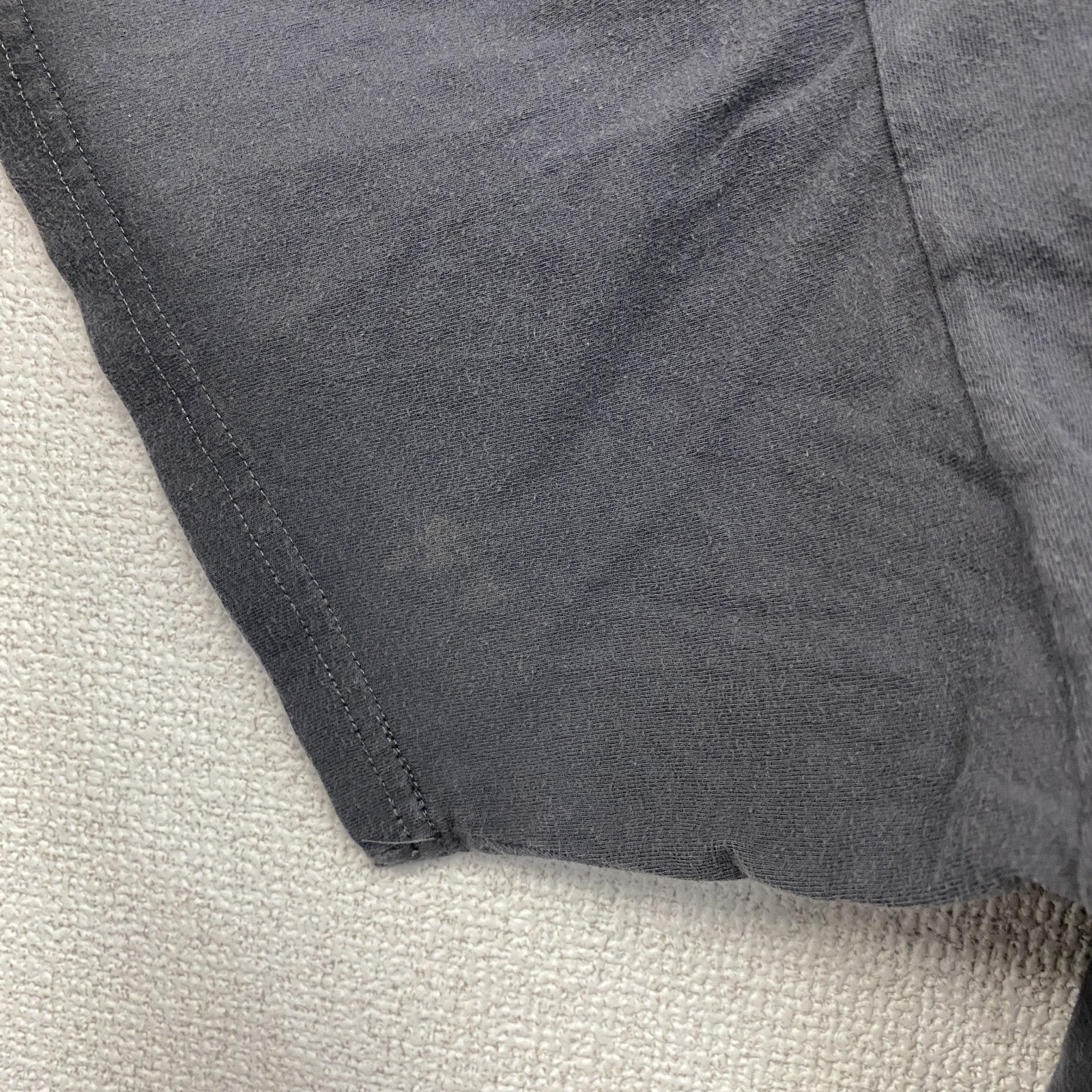 B&C　半袖プリントTシャツ　フェード　英字プリント　ビッグデザイン　クルーネック　黒　ブラック　2XLサイズ　古着