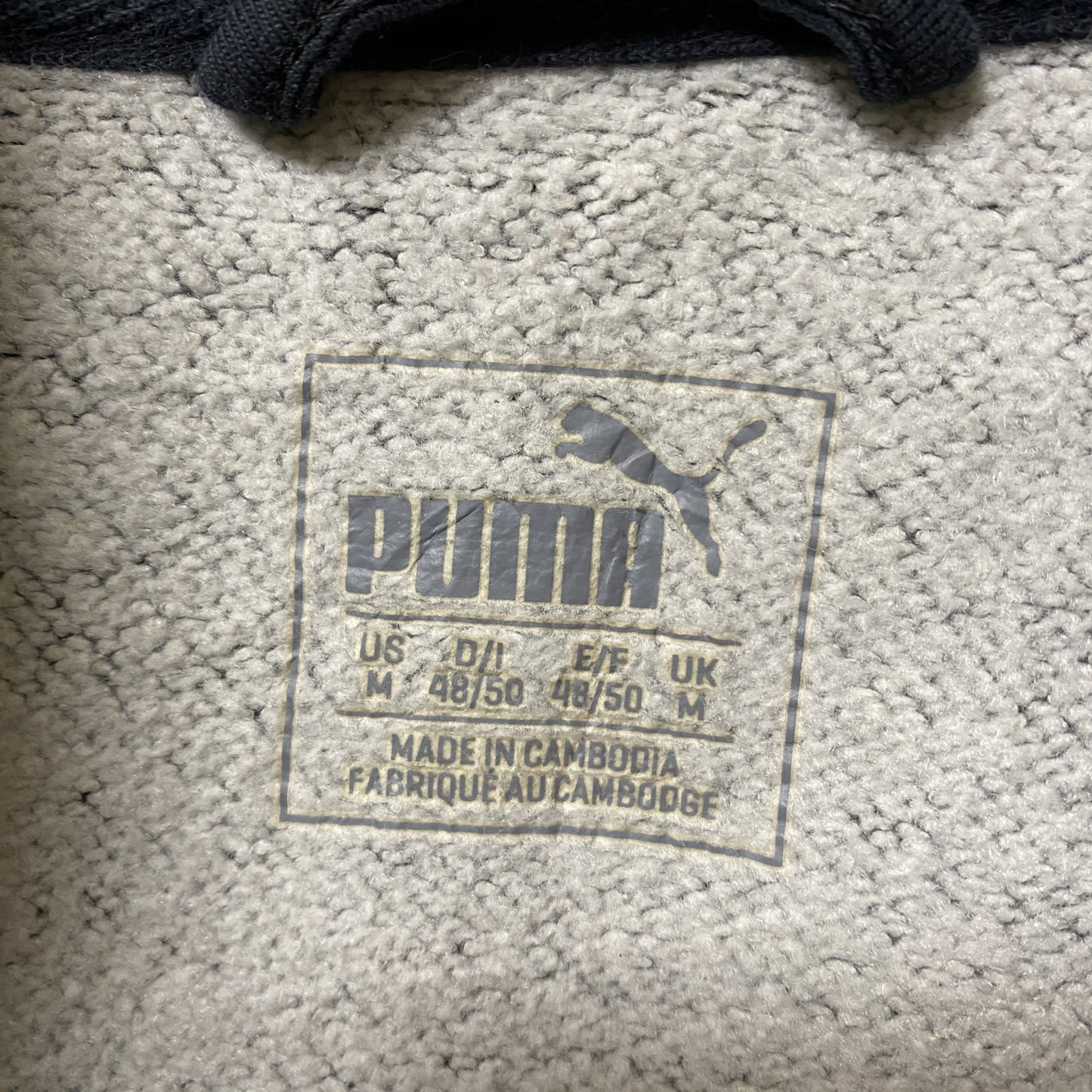 古着 used PUMA プーマ 長袖フルジップジャージスウェットパーカー　トレーナー　スポーティー　チャコールグレー　Ｍサイズ