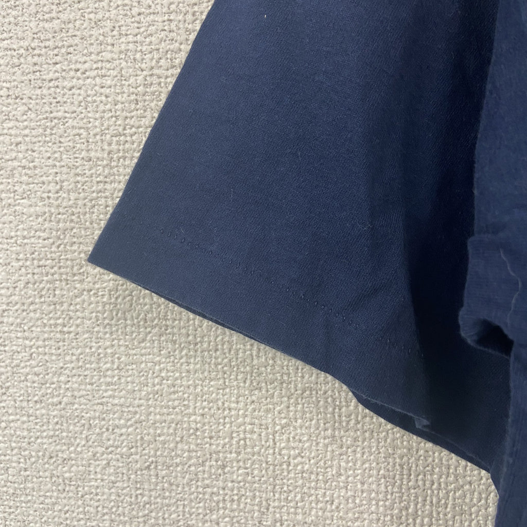 SIGNAL SPORT　シグナルスポーツ　半袖プリントTシャツ　シングルステッチ　紺　ネイビー　Lサイズ カットソー メンズ コットン 古着