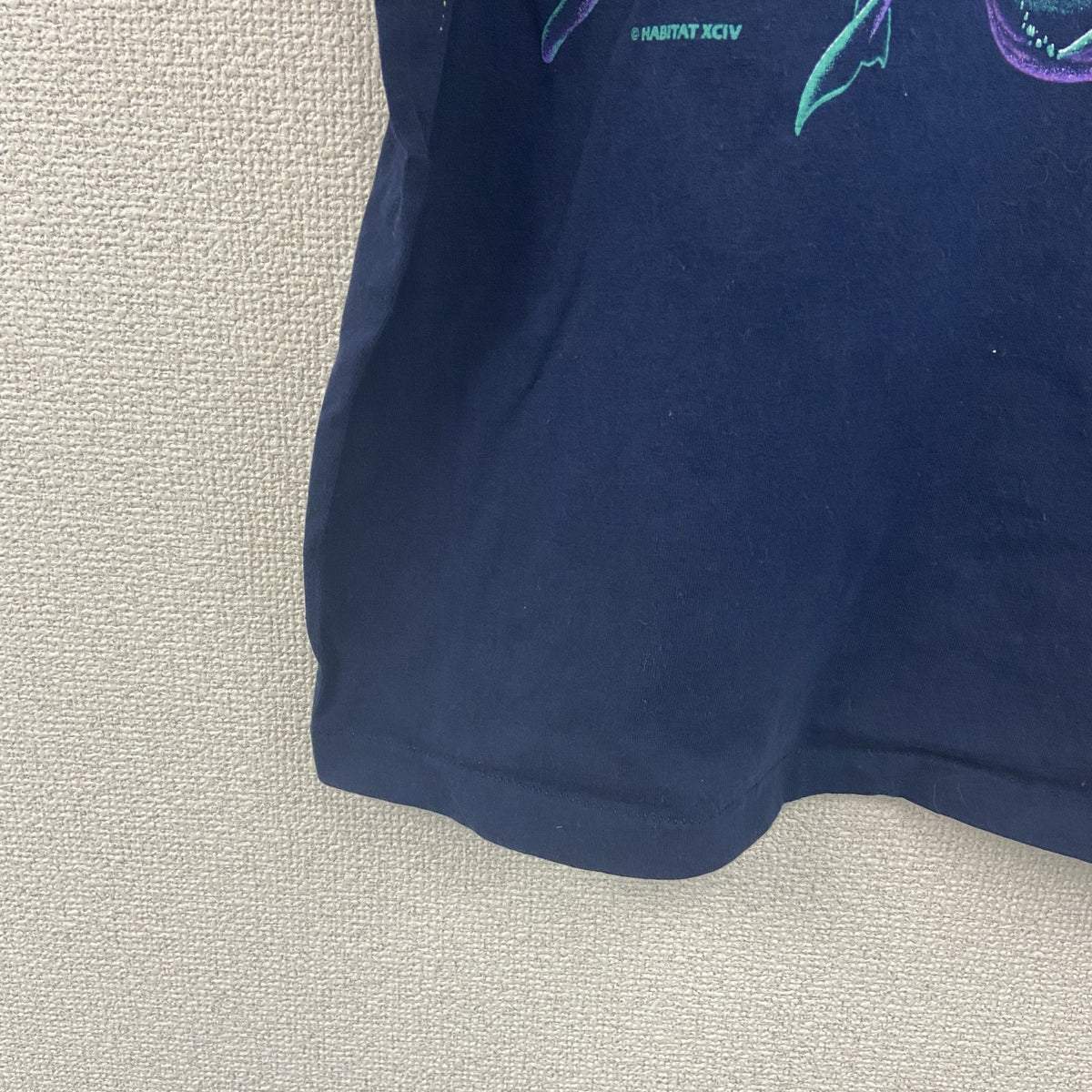 SIGNAL SPORT　シグナルスポーツ　半袖プリントTシャツ　シングルステッチ　紺　ネイビー　Lサイズ カットソー メンズ コットン 古着