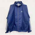 90s　adidas　アディダス　フルジップジャケット　ヴィンテージ　紺　ネイビー　XLサイズ　古着