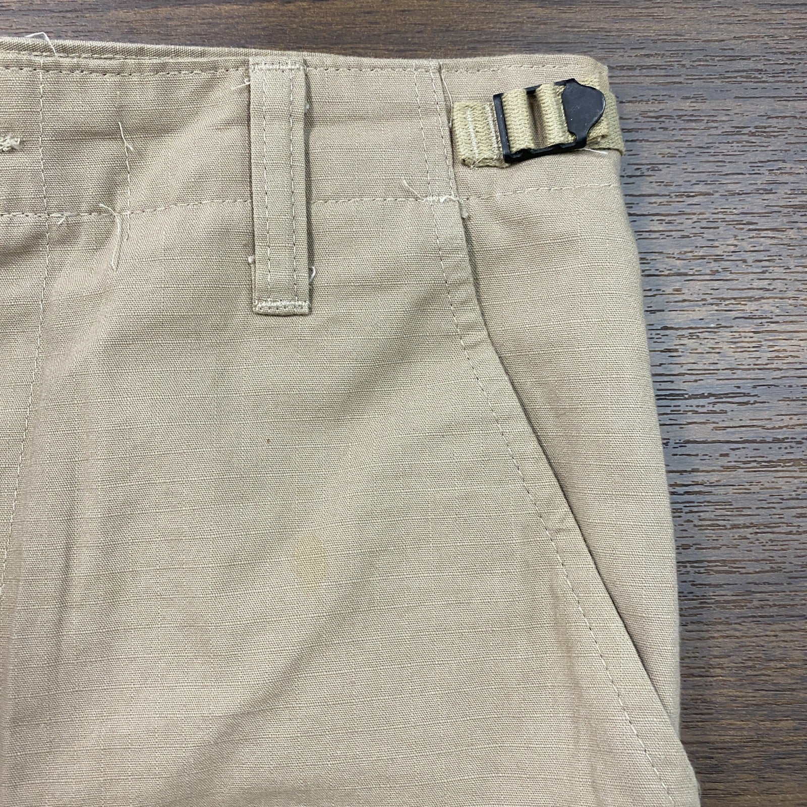 00s　TRU-SPEC　トゥルースペック　ハーフカーゴパンツ/ショートパンツ　ミリタリー　ヴィンテージ　ベージュ　Sサイズ　古着