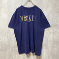 Disney　ディズニー　ミッキー　Mickey Mouse　半袖プリントTシャツ　ネイビー　紺　キャラクター　古着