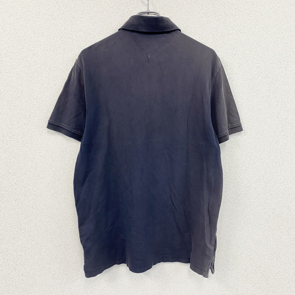 TOMMY HILFIGER　トミーヒルフィガー　半袖ポロシャツ　フェード　紺　ネイビー　XLサイズ　古着