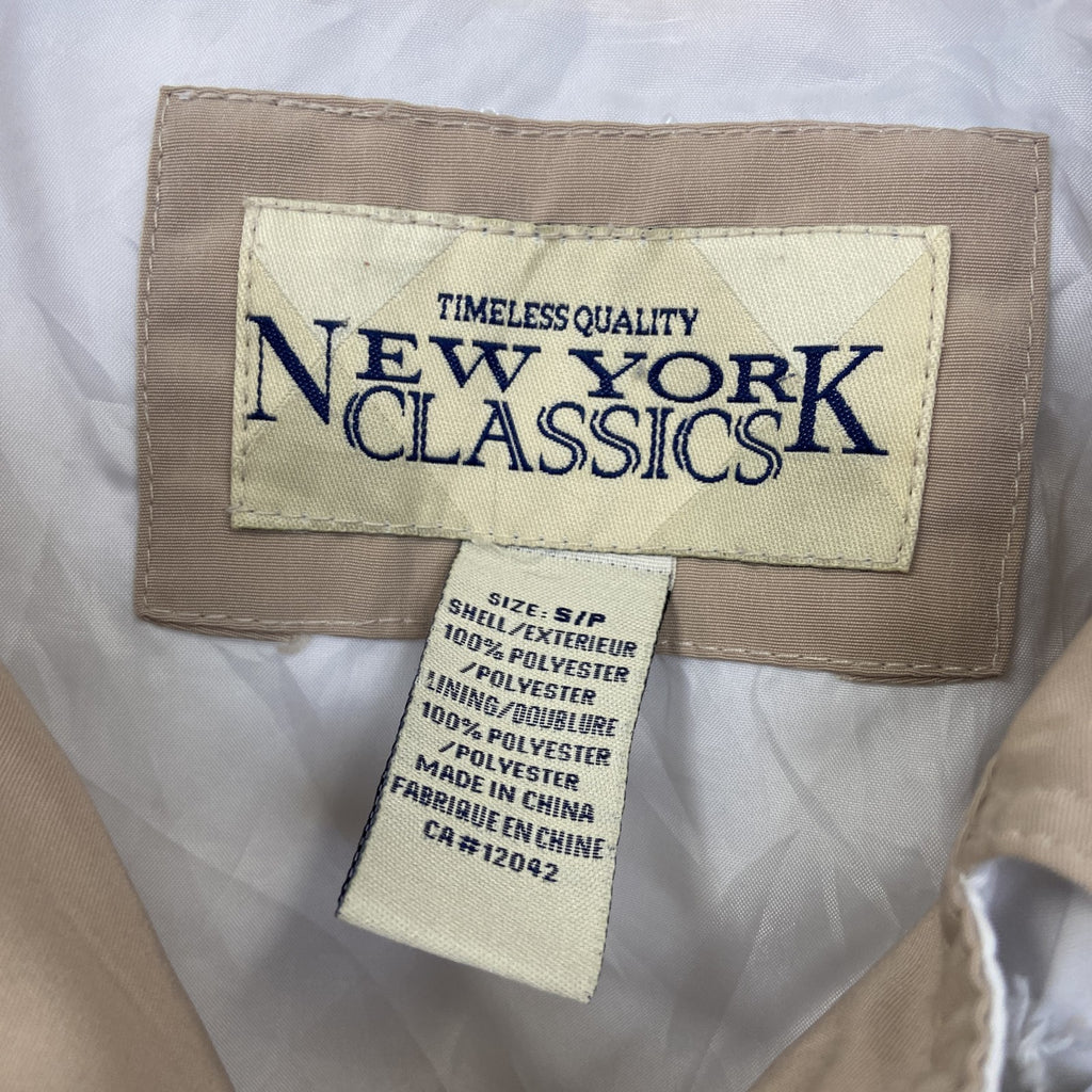 NEWYORK CLASSIC　 ニューヨーク クラシック　長袖マウンテンパーカー　無地　フーディー　白　ホワイト　Sサイズ　古着