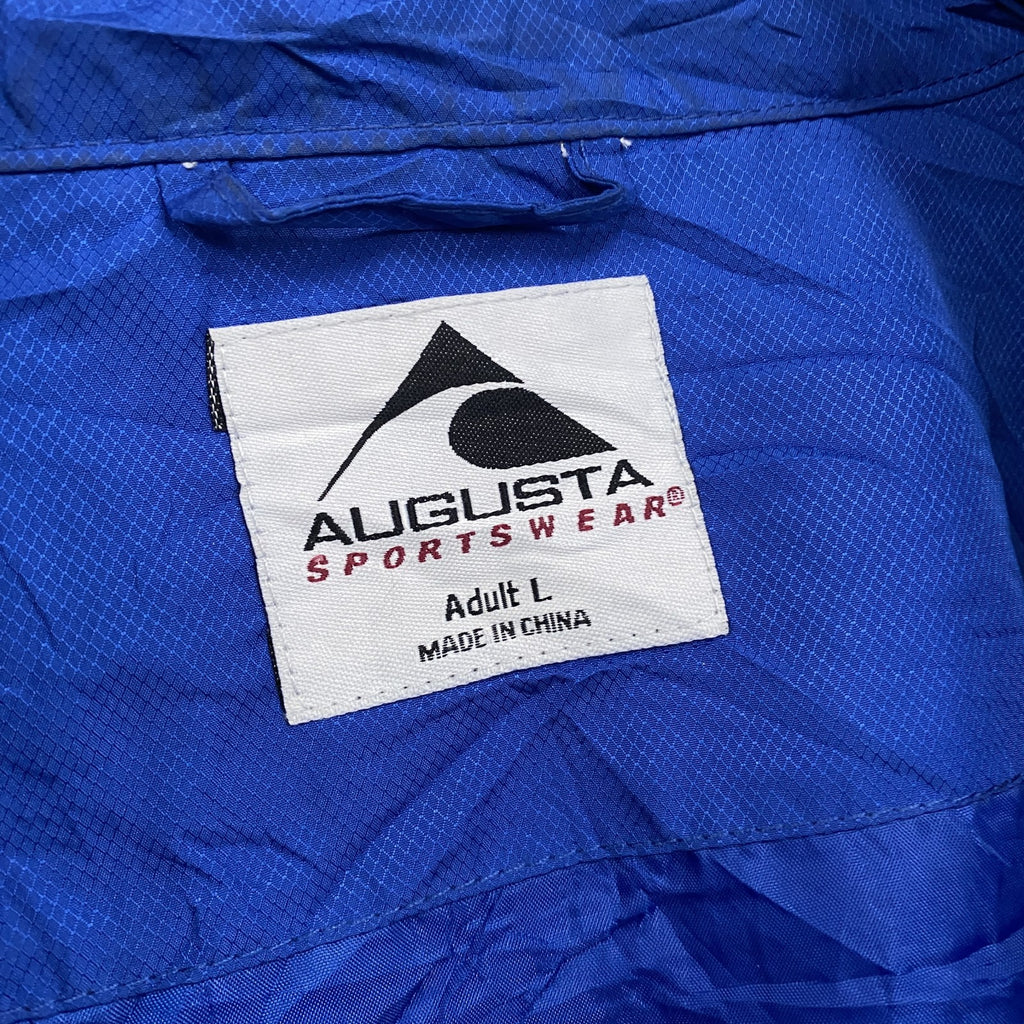 AUGUSTA　フルジップジャケット　青　ブルー　Lサイズ ウインドブレーカー ナイロンアウター メンズ 古着