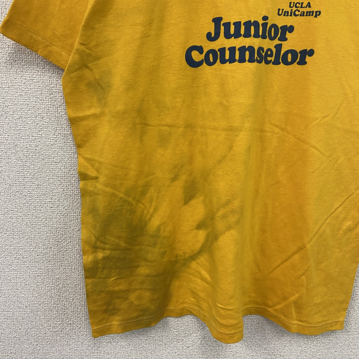 RUSSELL　ラッセル　半袖プリントTシャツ　シングルステッチ　黄色　イエロー　Lサイズ カットソー メンズ コットン 古着