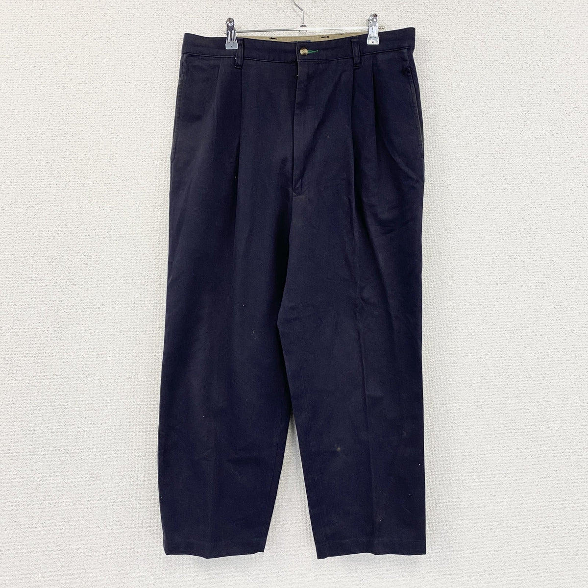 TOMMY HILFIGER　トミーヒルフィガー　ワークパンツ/チノパンツ　ジップフライ　紺　ネイビー　W36サイズ メンズ コットン 古着