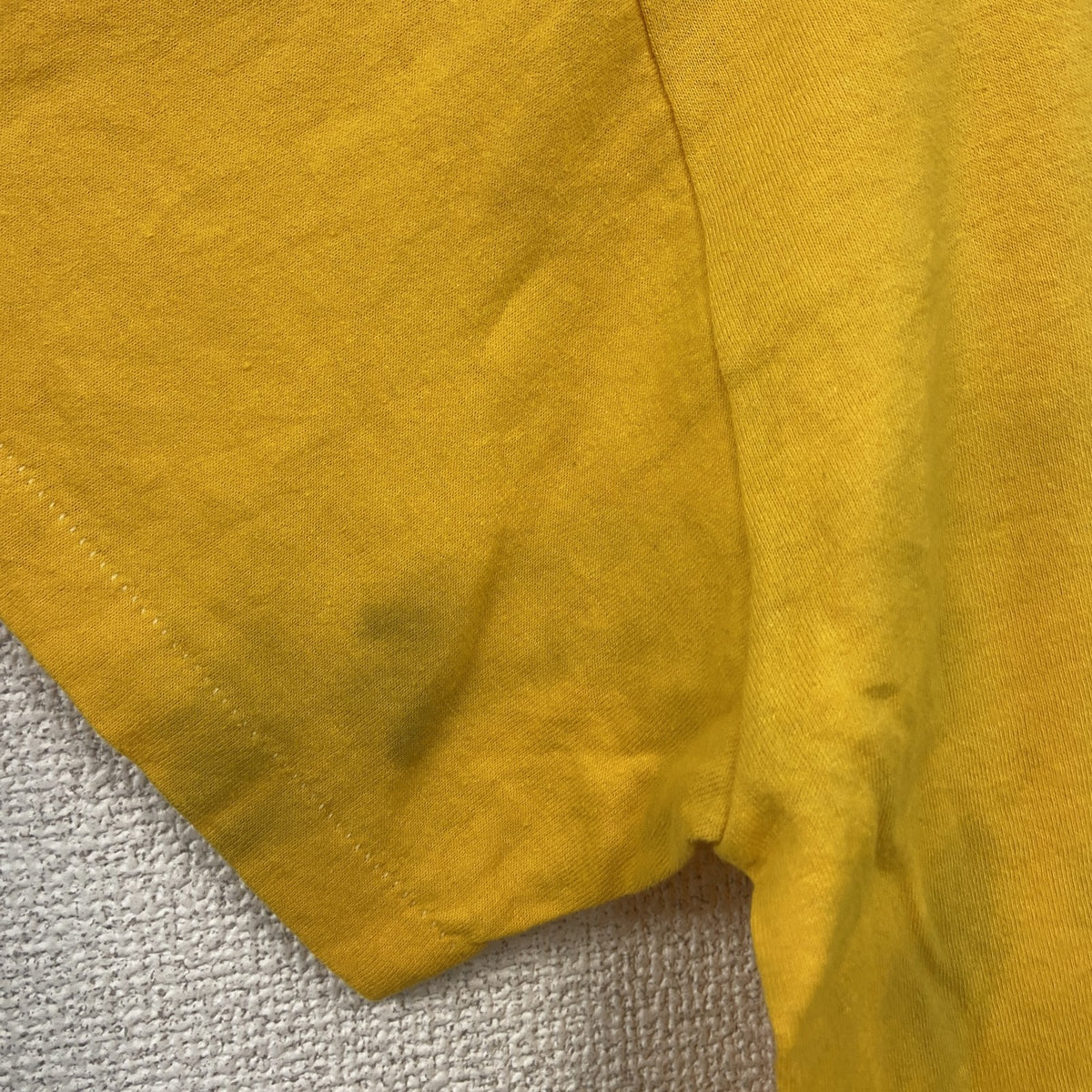 RUSSELL　ラッセル　半袖プリントTシャツ　シングルステッチ　黄色　イエロー　Lサイズ カットソー メンズ コットン 古着