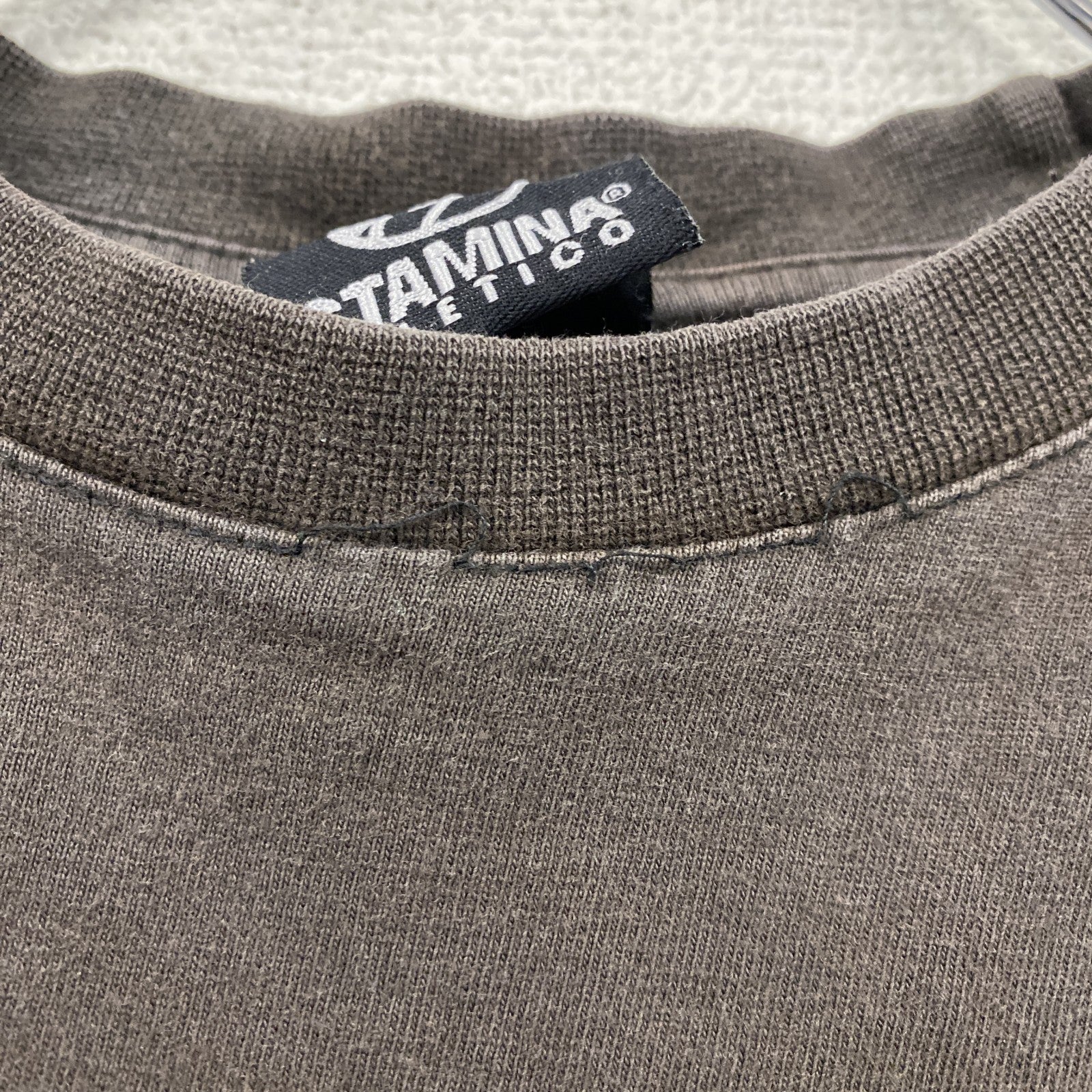 STAMINA　半袖プリントTシャツ　茶色　ブラウン　Sサイズ　古着