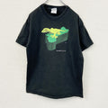 PORT&COMPANY　半袖プリントアニマルTシャツ　Gecko　ゲッコー　グアム　黒　ブラック　Mサイズ　古着