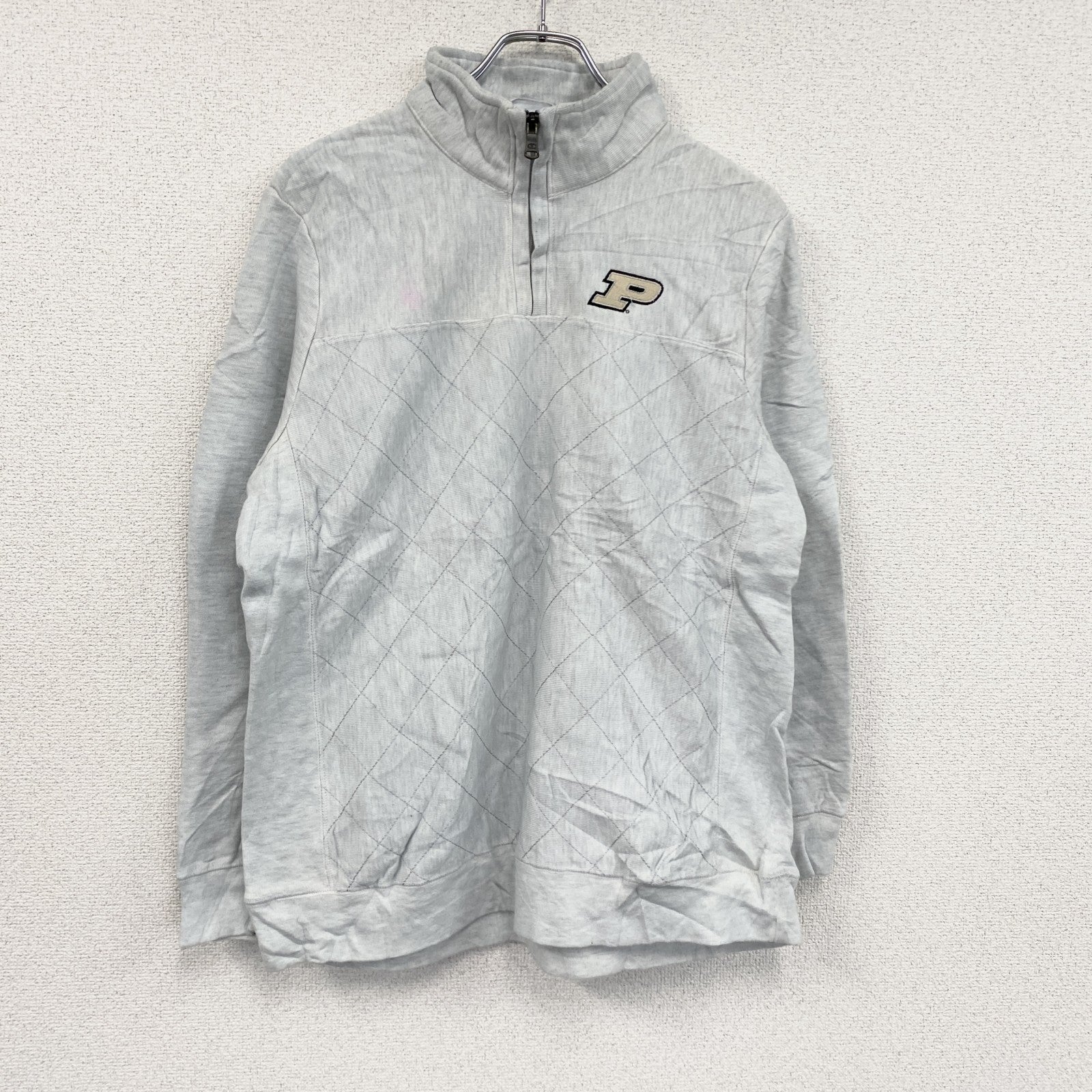 Champion　チャンピオン　リバースウィーブ　ハーフジップスウェット/トレーナー　灰色　グレー　XLサイズ　古着