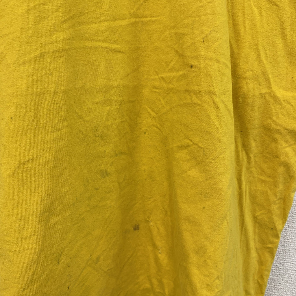 半袖プリントTシャツ　両面プリント　黄色　イエロー　古着