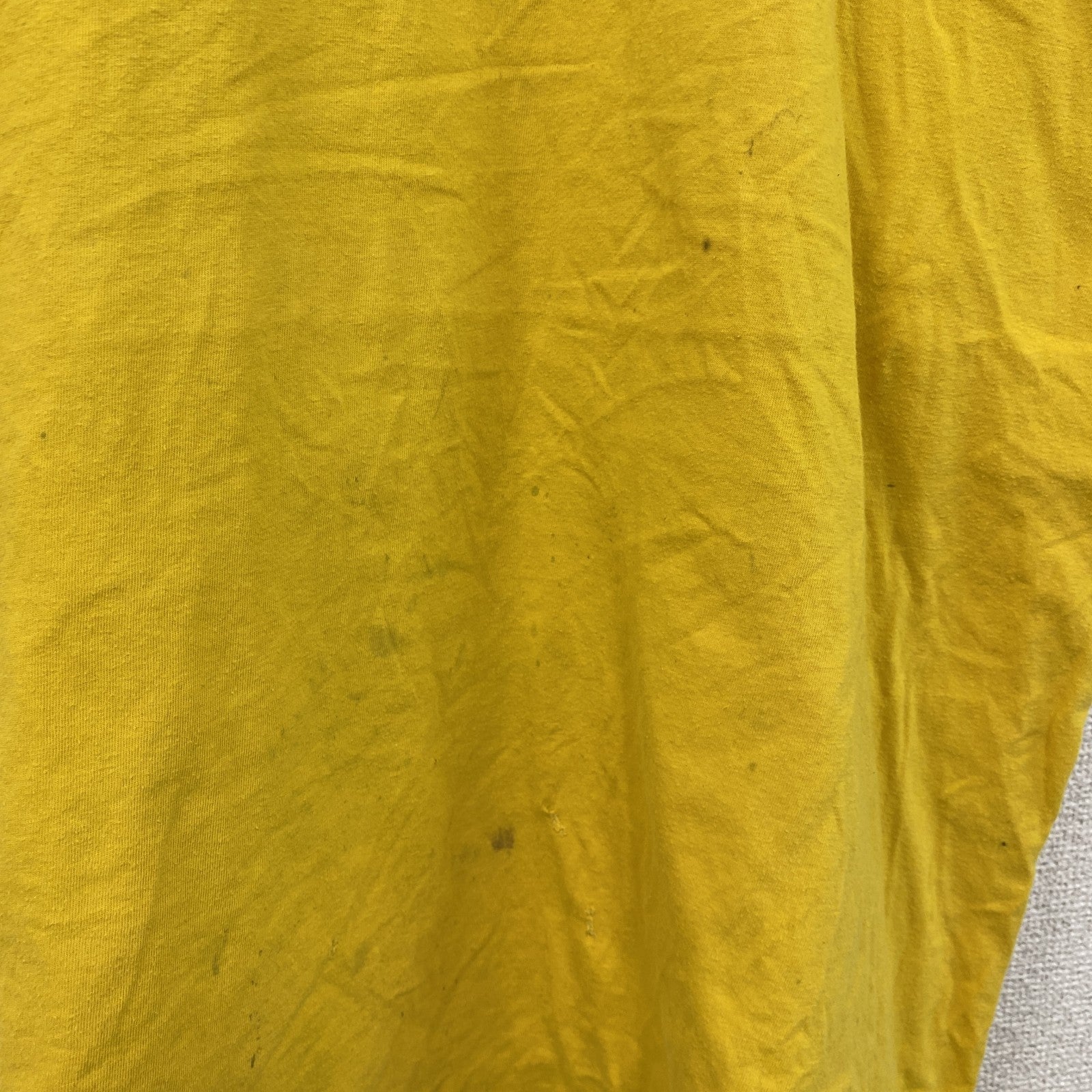 半袖プリントTシャツ　両面プリント　黄色　イエロー　古着