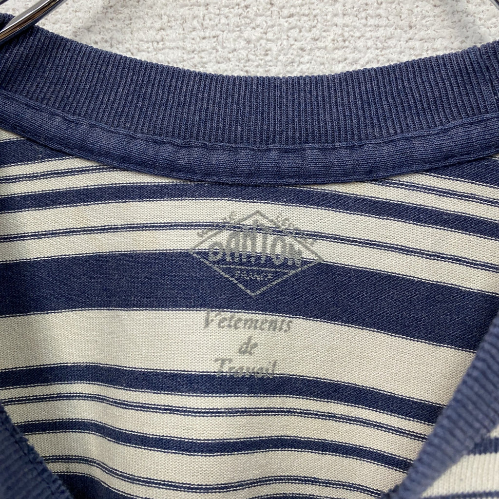 DANTON　ダントン　半袖Tシャツ　ボーダー　紺　ネイビー　白　ホワイト　Sサイズ　古着