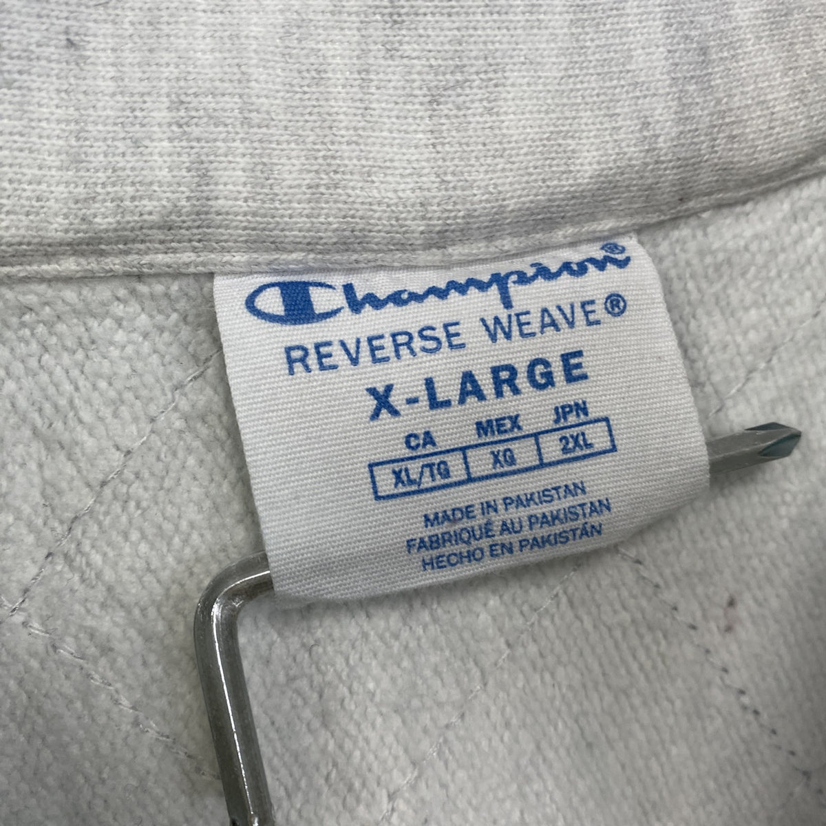 Champion　チャンピオン　リバースウィーブ　ハーフジップスウェット/トレーナー　灰色　グレー　XLサイズ　古着