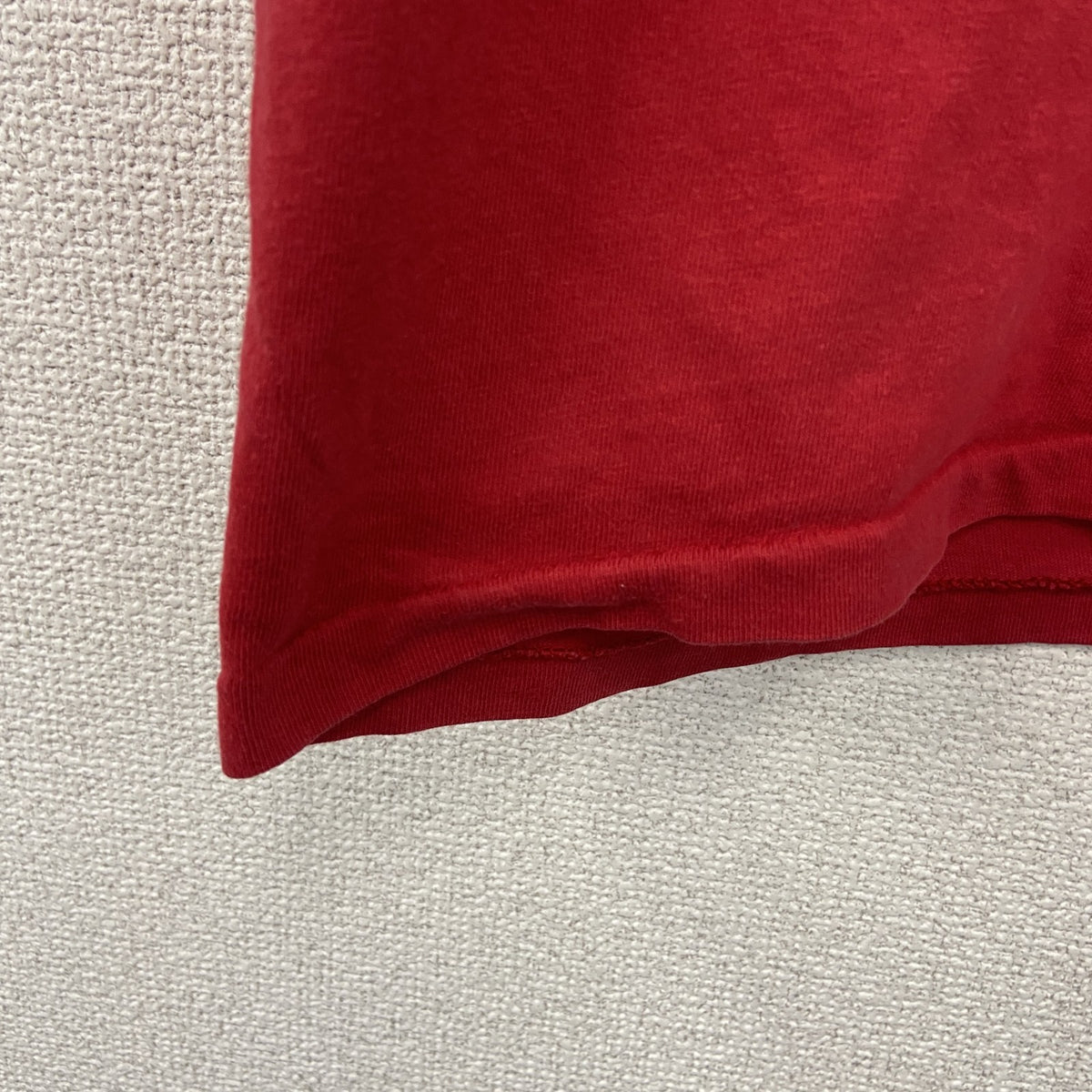 Hanes　ヘインズ　半袖プリントTシャツ　シングルステッチ　赤　レッド　Lサイズ カットソー メンズ コットン 古着