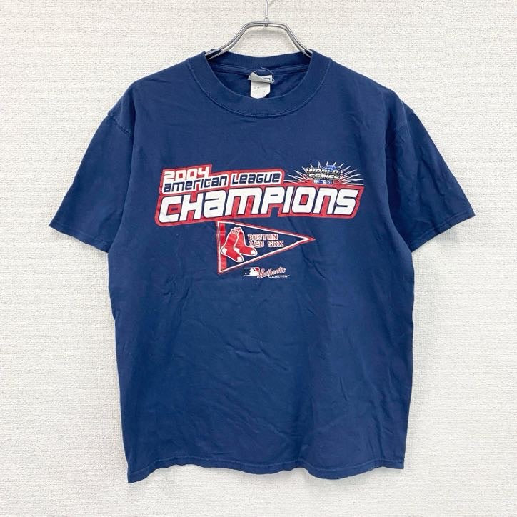 00s　Lee SPORT　リー　MLB　ボストンレッドソックス　半袖プリントTシャツ　ヴィンテージ　紺　ネイビー　Mサイズ　古着