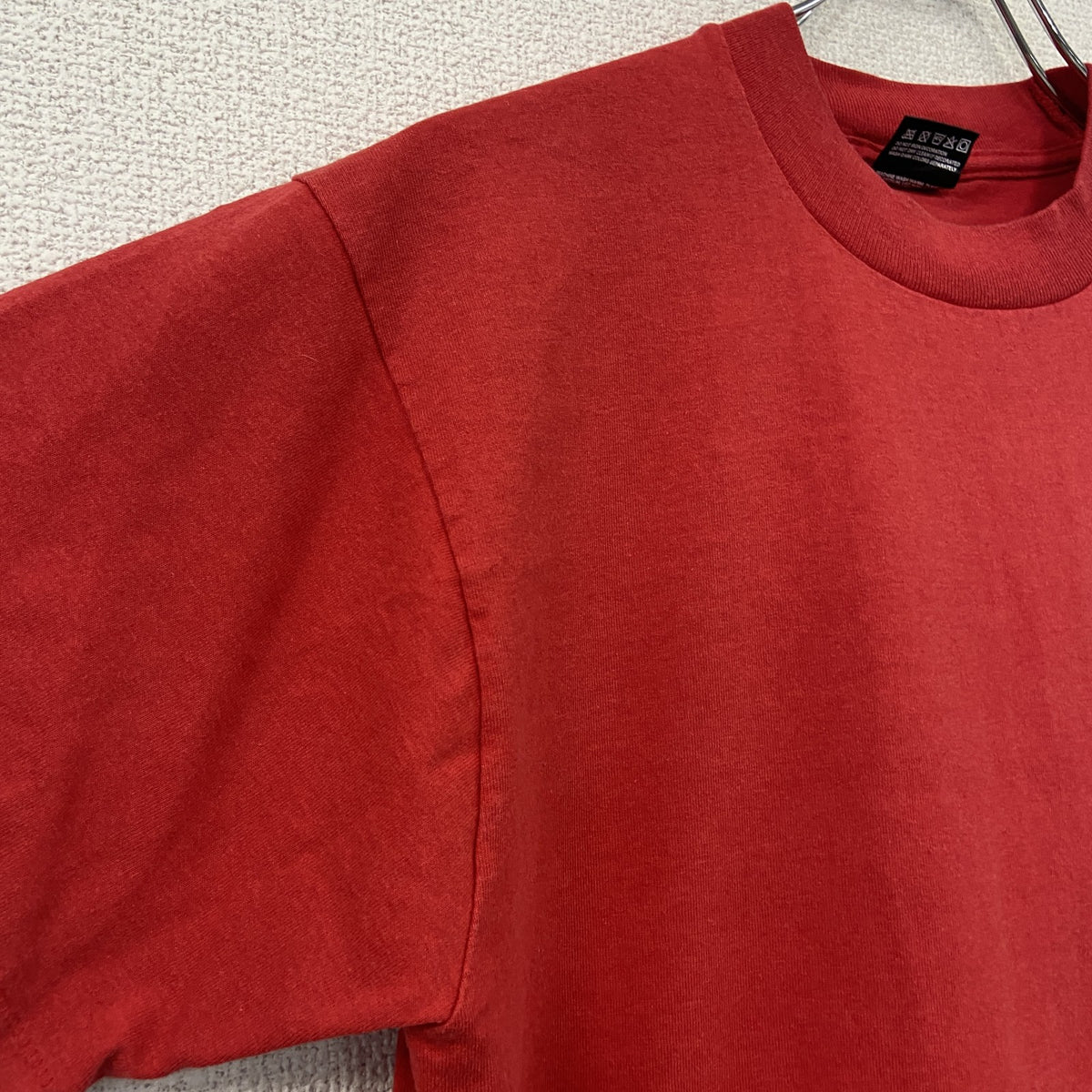 FRUIT OF THE LOOM　フルーツオブザルーム　半袖プリントTシャツ　シングルステッチ　赤　レッド　Mサイズ カットソー メンズ コットン 古着