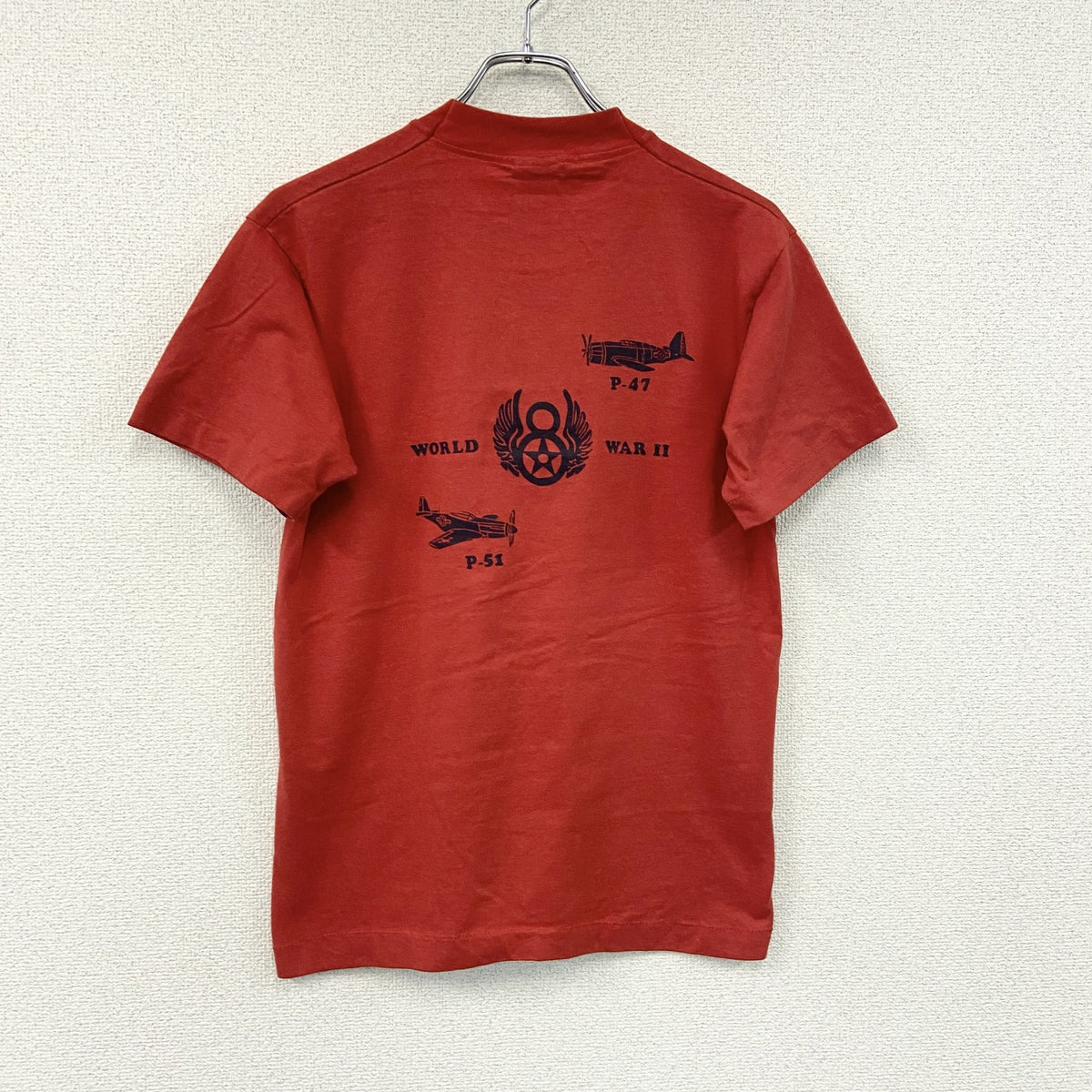 FRUIT OF THE LOOM　フルーツオブザルーム　半袖プリントTシャツ　シングルステッチ　赤　レッド　Mサイズ カットソー メンズ コットン 古着