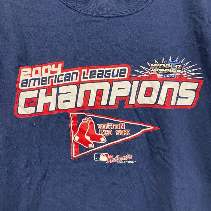 00s　Lee SPORT　リー　MLB　ボストンレッドソックス　半袖プリントTシャツ　ヴィンテージ　紺　ネイビー　Mサイズ　古着