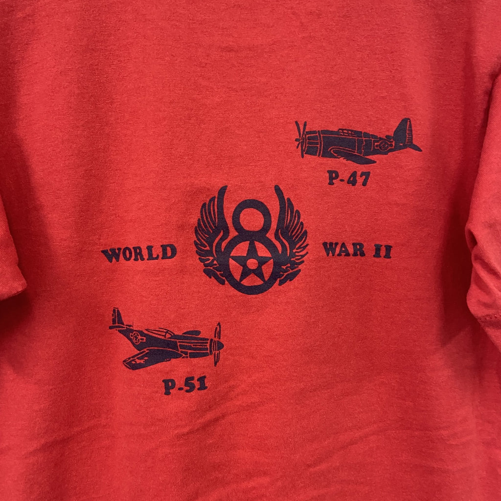 FRUIT OF THE LOOM　フルーツオブザルーム　半袖プリントTシャツ　シングルステッチ　赤　レッド　Mサイズ カットソー メンズ コットン 古着