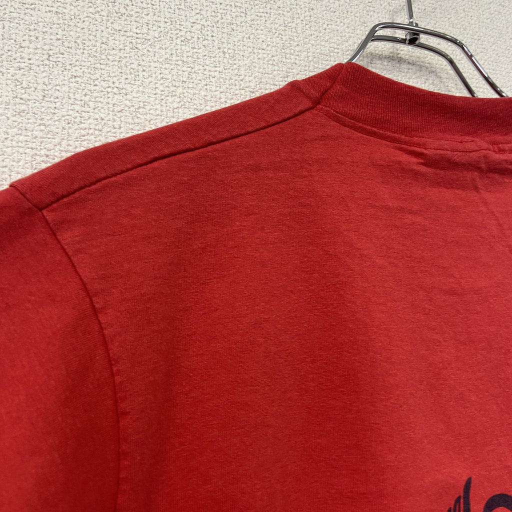 FRUIT OF THE LOOM　フルーツオブザルーム　半袖プリントTシャツ　シングルステッチ　赤　レッド　Mサイズ カットソー メンズ コットン 古着