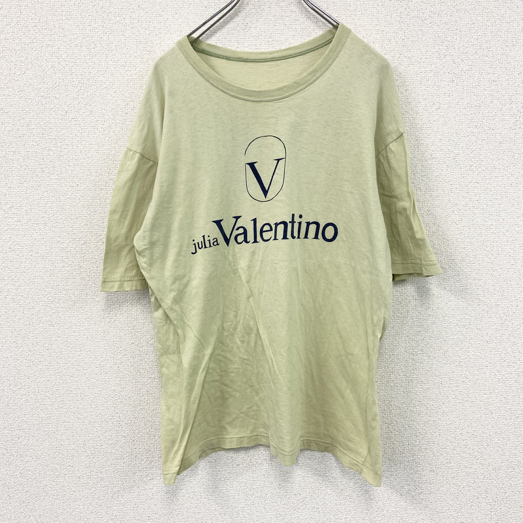Valentino　ヴァレンティノ　半袖プリントTシャツ　黄色　イエロー　古着