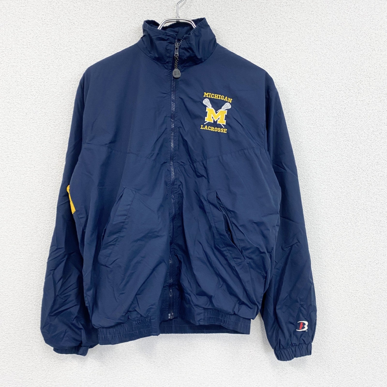 Boathouse　フルジップナイロンジャケット　MICHIGAN　紺　ネイビー　Sサイズ　古着