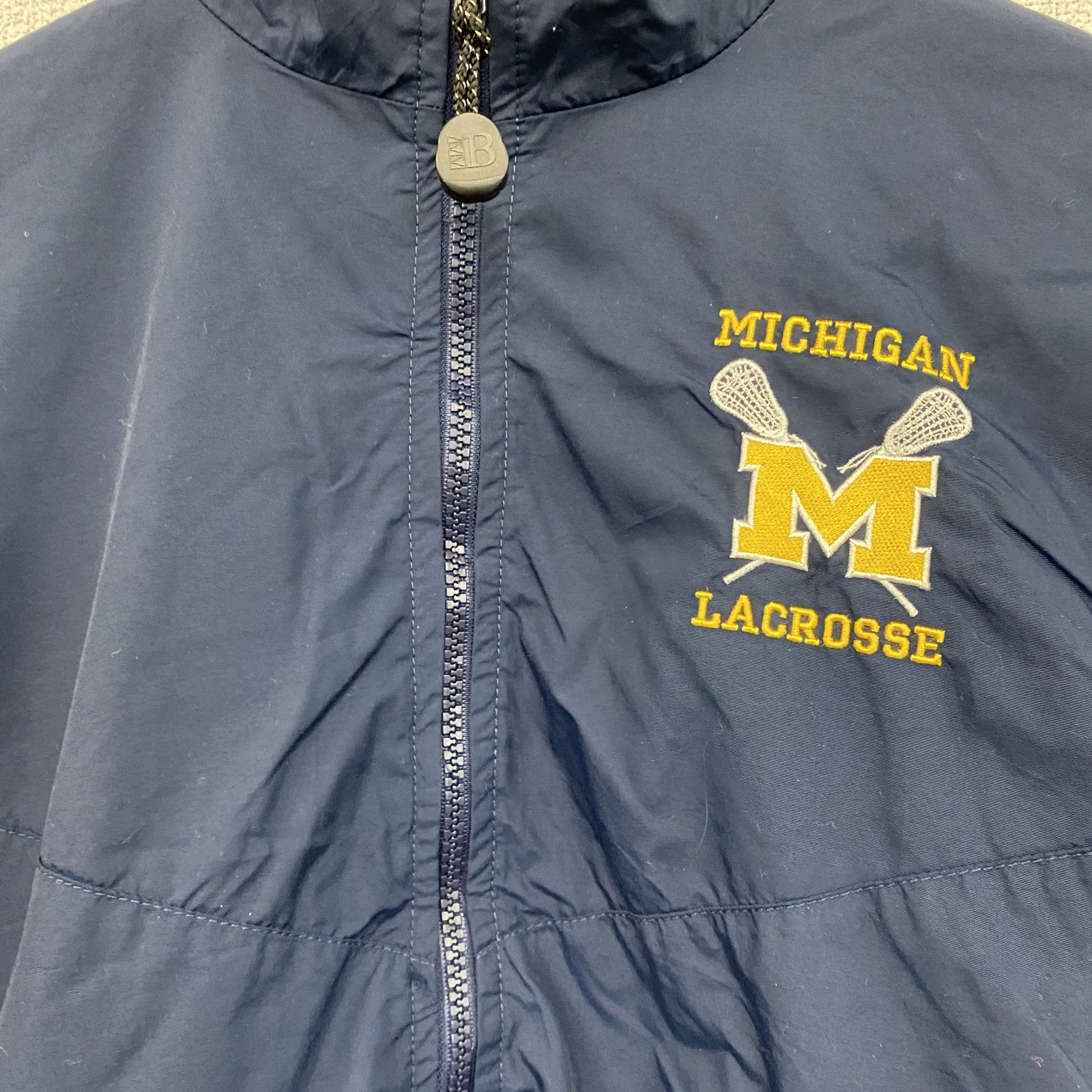 Boathouse　フルジップナイロンジャケット　MICHIGAN　紺　ネイビー　Sサイズ　古着