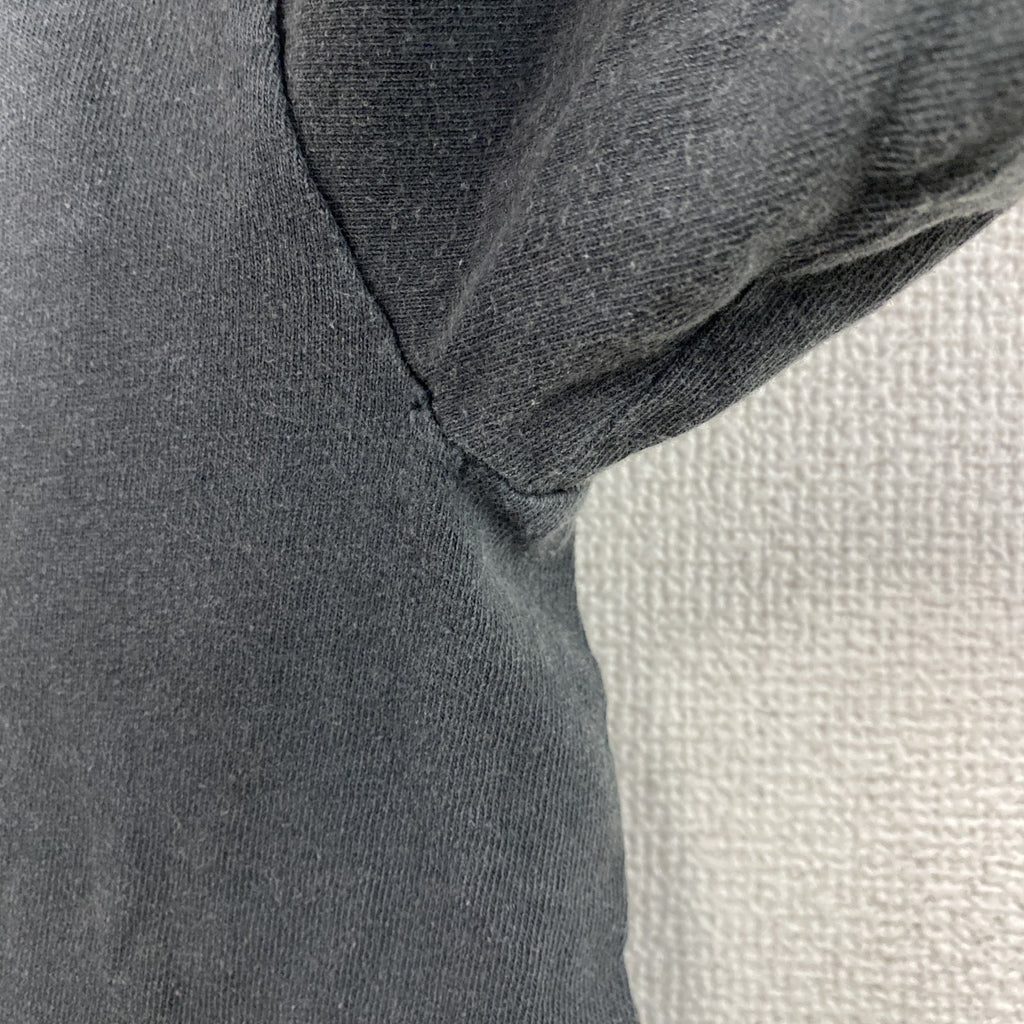セントジョンシティマーケット　半袖プリントTシャツ　刺繍　フェード　黒　ブラック　古着