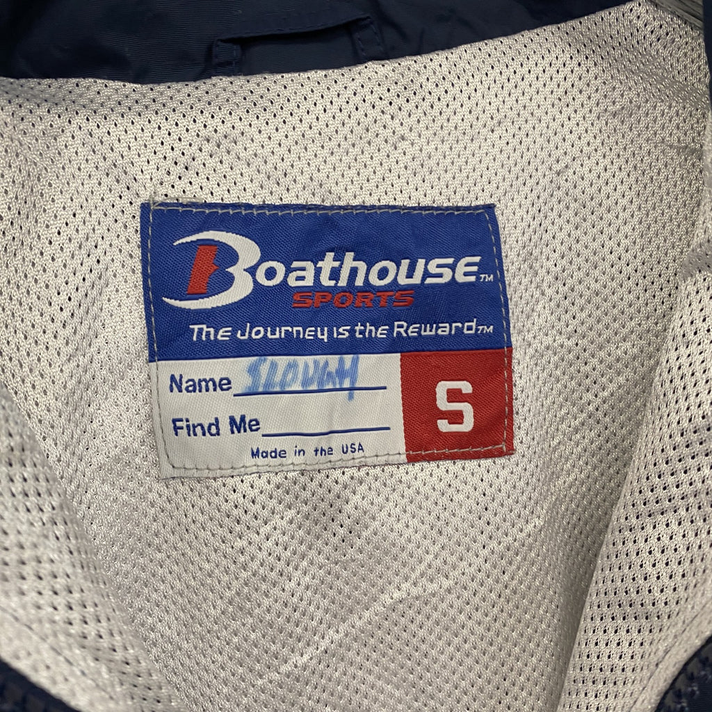 Boathouse　フルジップナイロンジャケット　MICHIGAN　紺　ネイビー　Sサイズ　古着