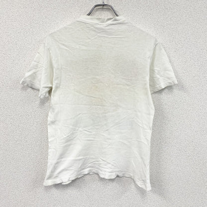 ～90s　Hanes　ヘインズ　半袖プリントTシャツ　カレッジロゴ　シングルステッチ　白　ホワイト　Mサイズ