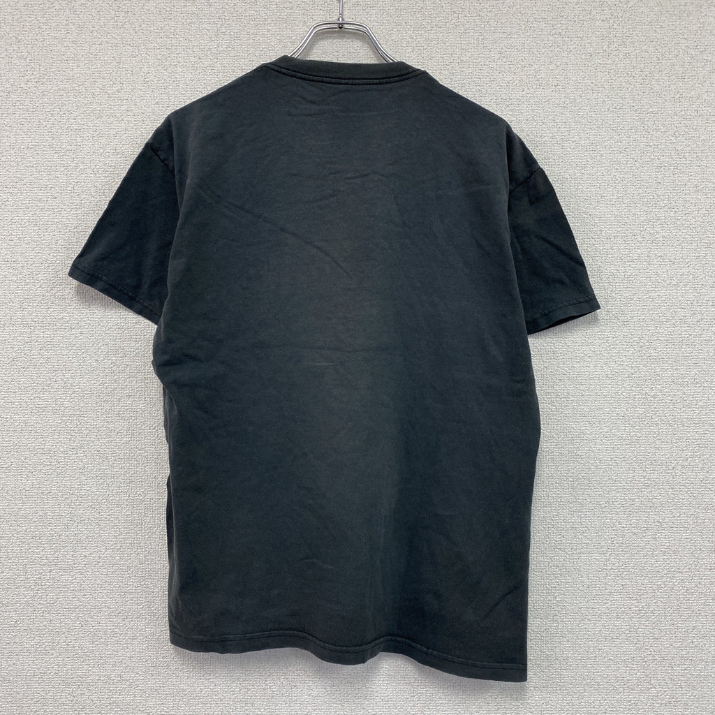 セントジョンシティマーケット　半袖プリントTシャツ　刺繍　フェード　黒　ブラック　古着