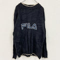 FILA　フィラ　ニットセーター　黒　ブラック　XXLサイズ　古着
