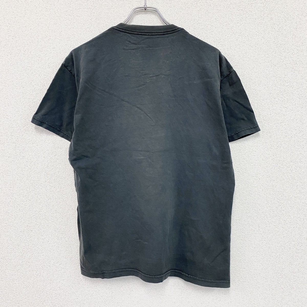 セントジョンシティマーケット　半袖プリントTシャツ　刺繍　フェード　黒　ブラック　古着