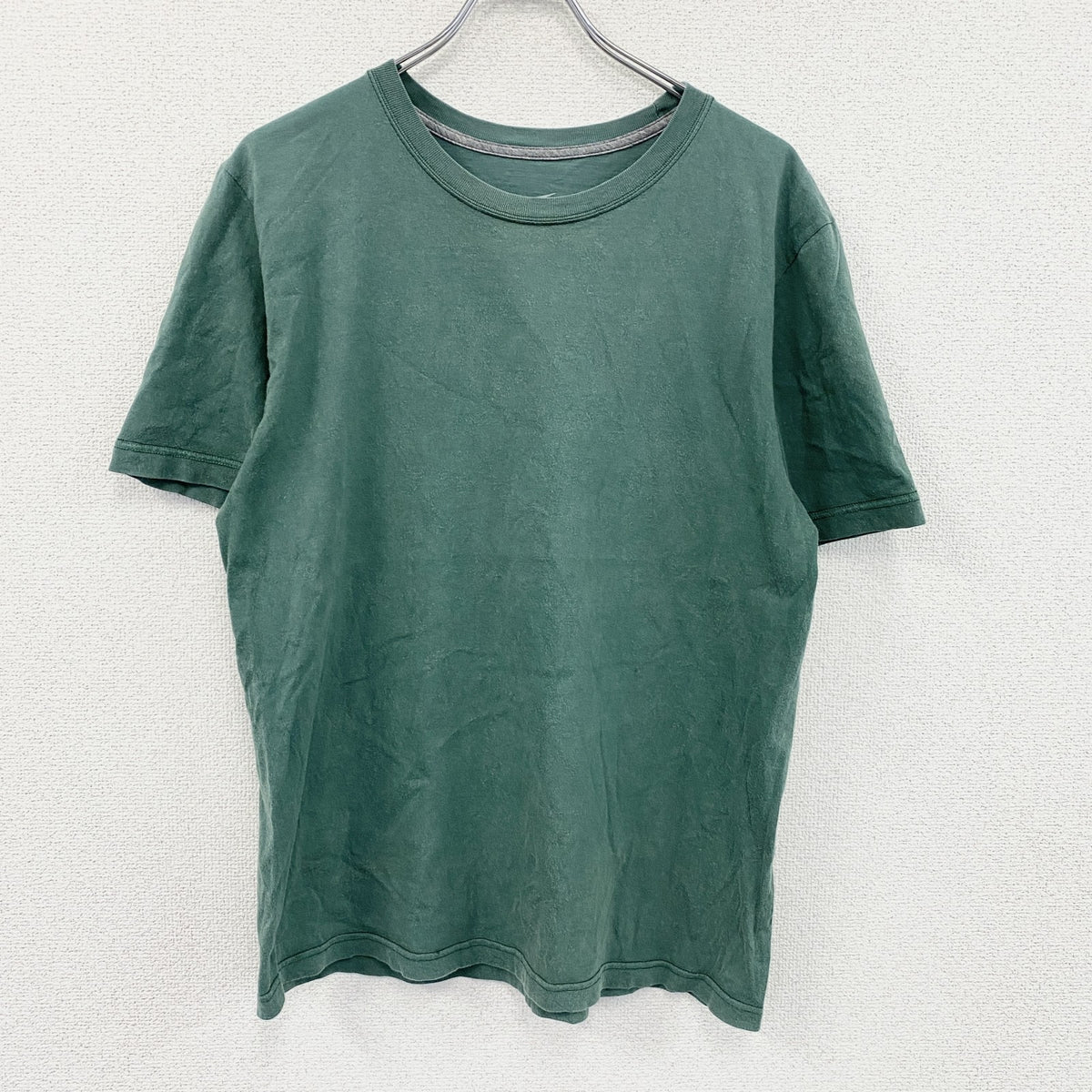 NIKE　ナイキ　半袖Tシャツ　スウッシュ　緑　グリーン　Mサイズ カットソー メンズ コットン 古着