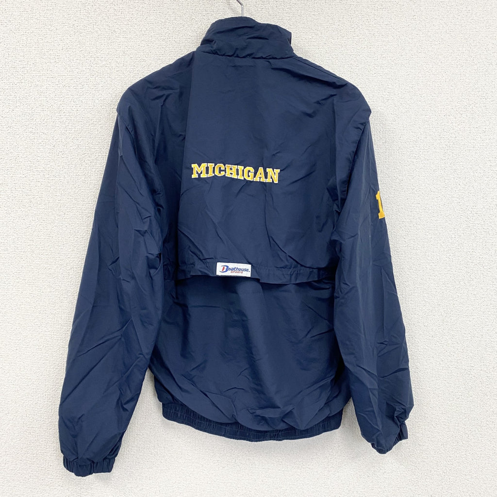 Boathouse　フルジップナイロンジャケット　MICHIGAN　紺　ネイビー　Sサイズ　古着