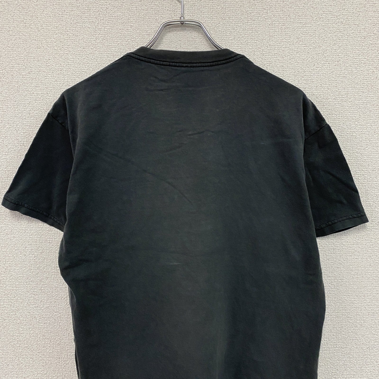 セントジョンシティマーケット　半袖プリントTシャツ　刺繍　フェード　黒　ブラック　古着
