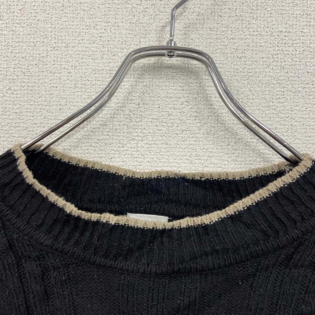 FILA　フィラ　ニットセーター　黒　ブラック　XXLサイズ　古着
