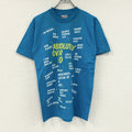 ONEITA　半袖プリントTシャツ　シングルステッチ　水色　ライトブルー　Lサイズ カットソー メンズ コットン 古着