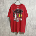 Reebok リーボック　NFL　シカゴブラックホークス　半袖プリントTシャツ　アメフト　赤　レッド　バックプリント　古着