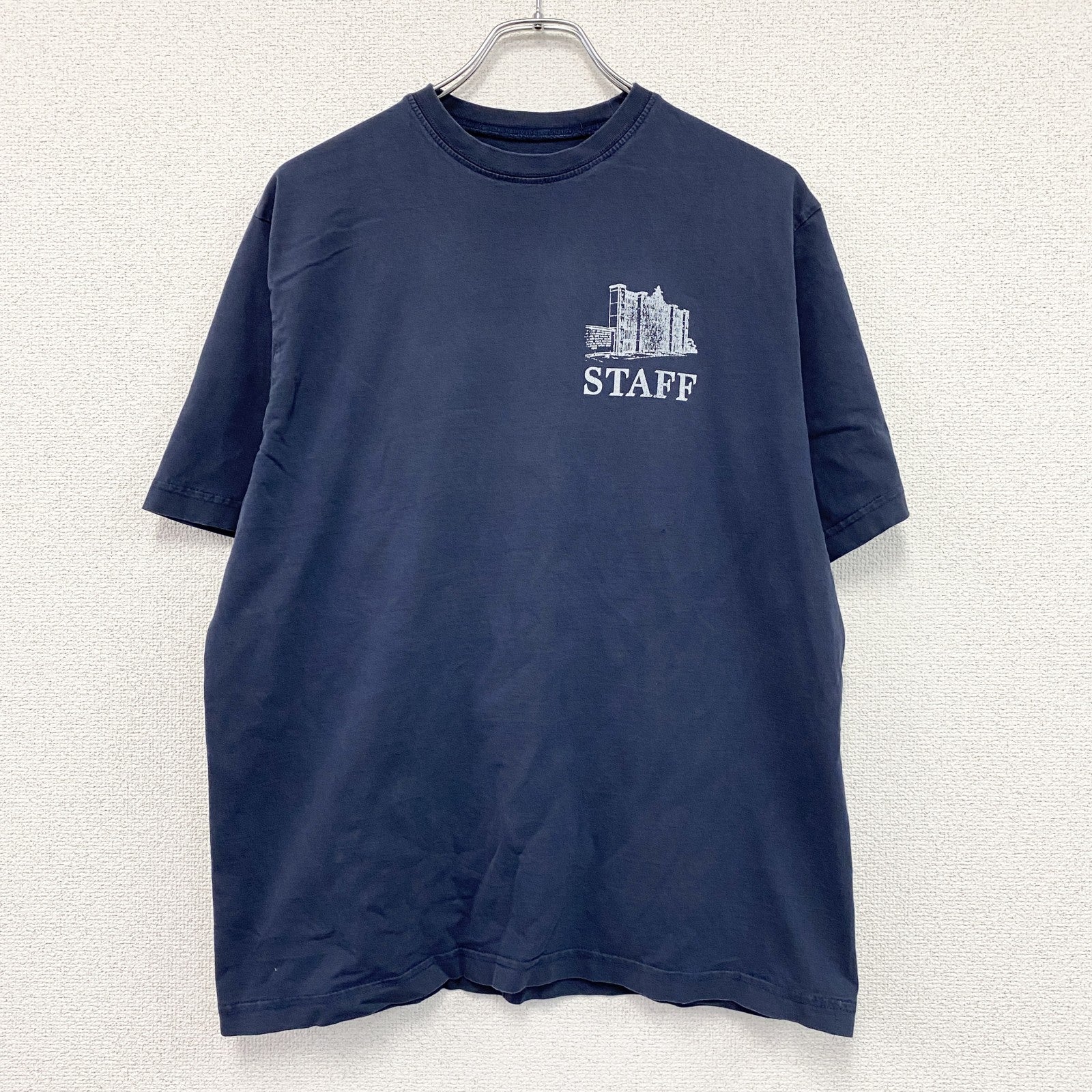 NONFICTION　ノンフィクション　半袖プリントTシャツ　STAFF　紺　ネイビー　Mサイズ　古着