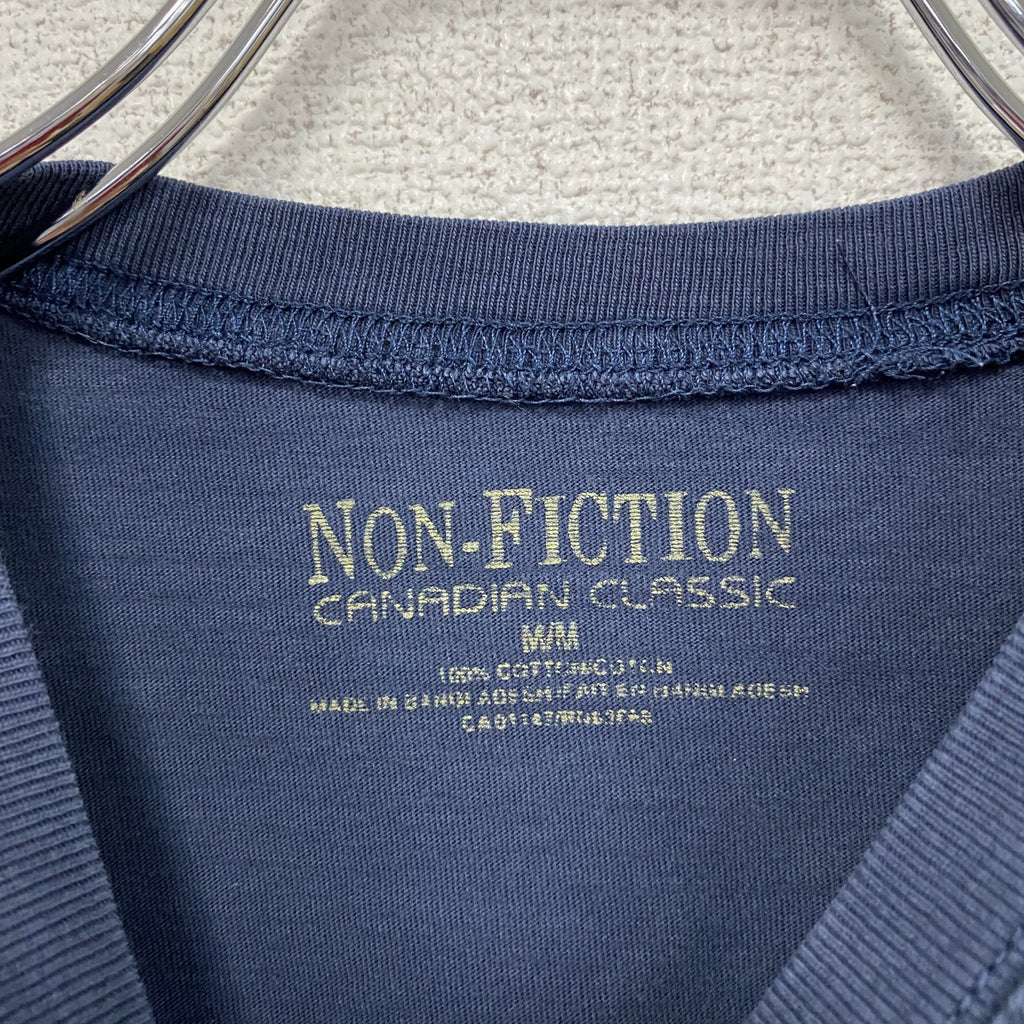 NONFICTION　ノンフィクション　半袖プリントTシャツ　STAFF　紺　ネイビー　Mサイズ　古着