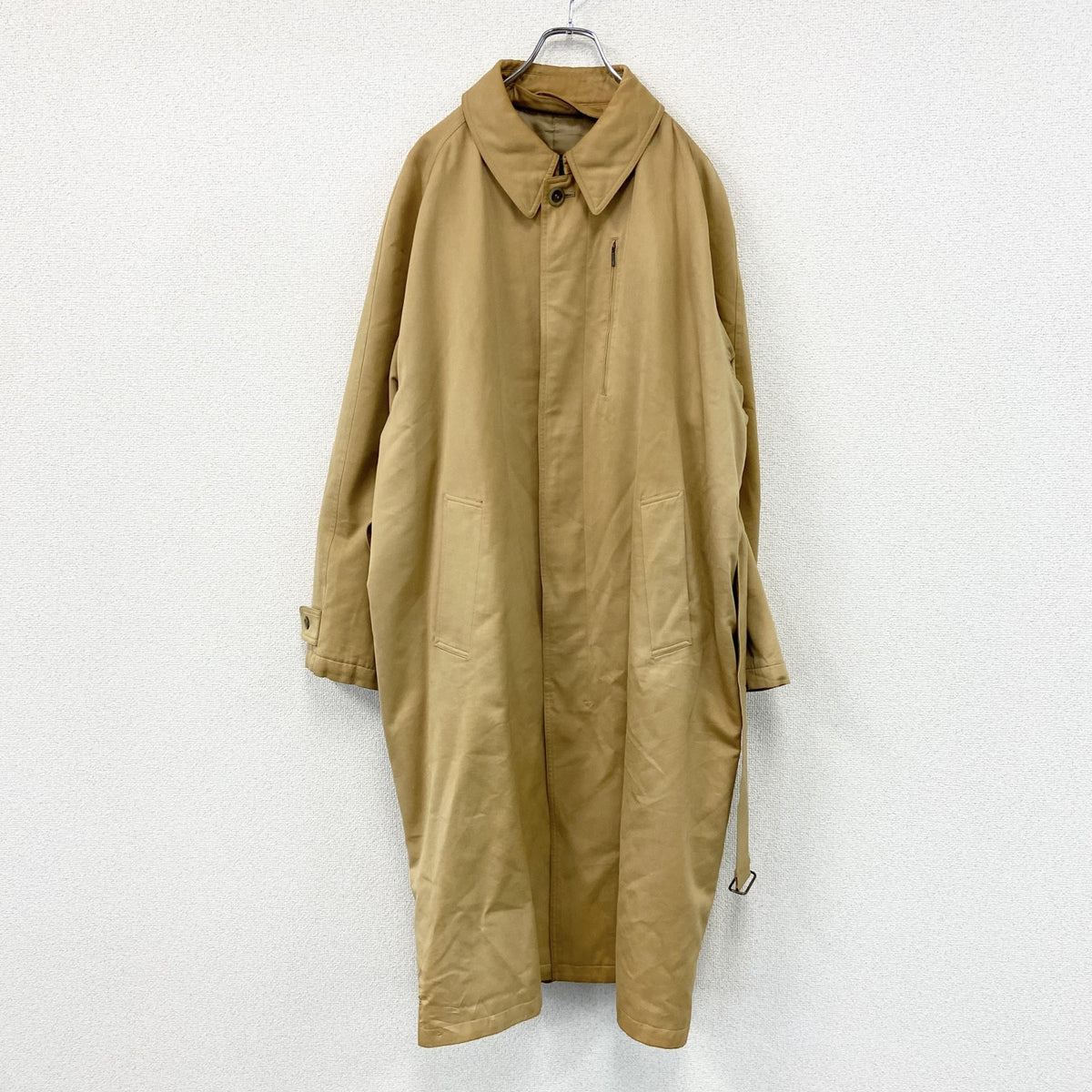 BARNEYS NEW YORK　バーニーズニューヨーク　トレンチコート　中綿入り　3つポケット　比翼仕立て　キャメル　LLサイズ　古着