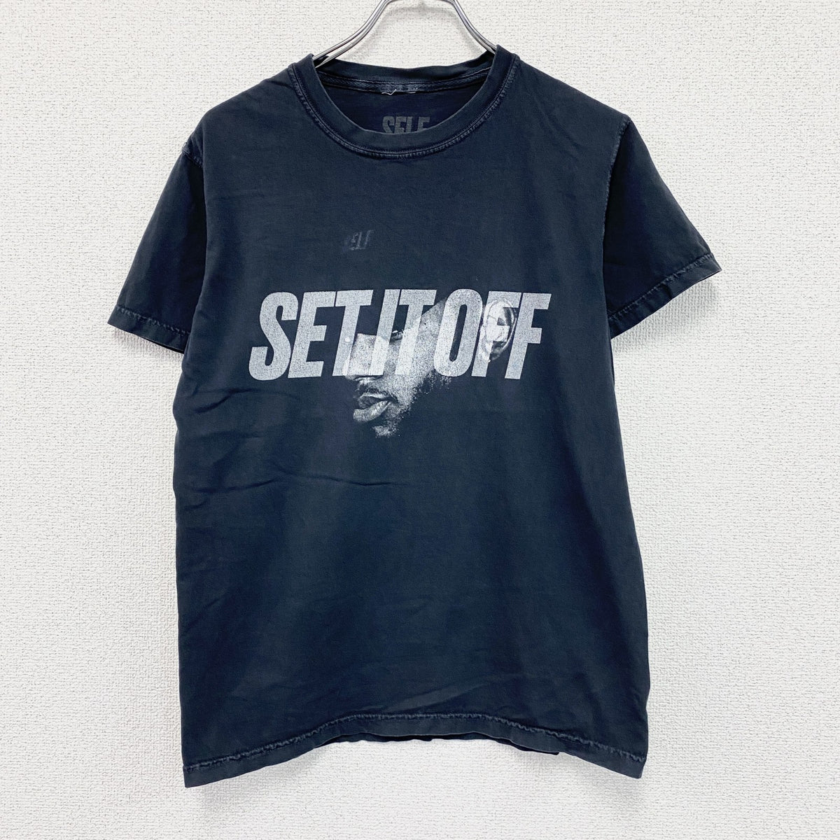 SELF　SET IT OFF　ブライアンテイラー　半袖プリントTシャツ　黒　ブラック　Sサイズ　古着